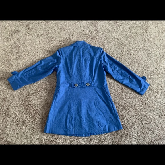 Dennis Basso Double Breasted Blue Pea Coat - Medium - Picture 3 of 8